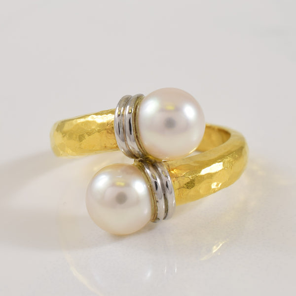 Pearl Bypass Ring | 5.70ctw | SZ 5.75 |