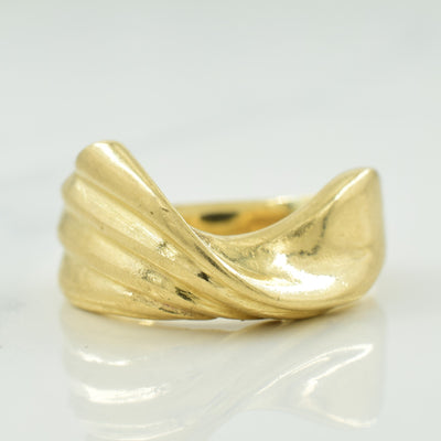 10k Yellow Gold Wave Ring | SZ 6.5 |