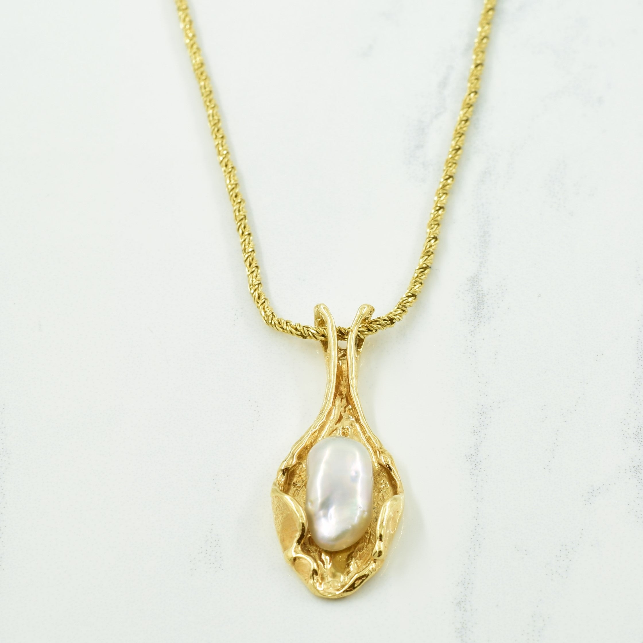 Baroque Cultured Pearl Necklace | 1.60ct | 17.50" |