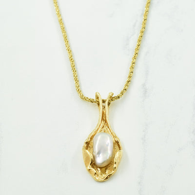 Baroque Cultured Pearl Necklace | 1.60ct | 17.50
