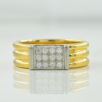 Diamond Grid Ring | 0.24ctw | SZ 10.75 |