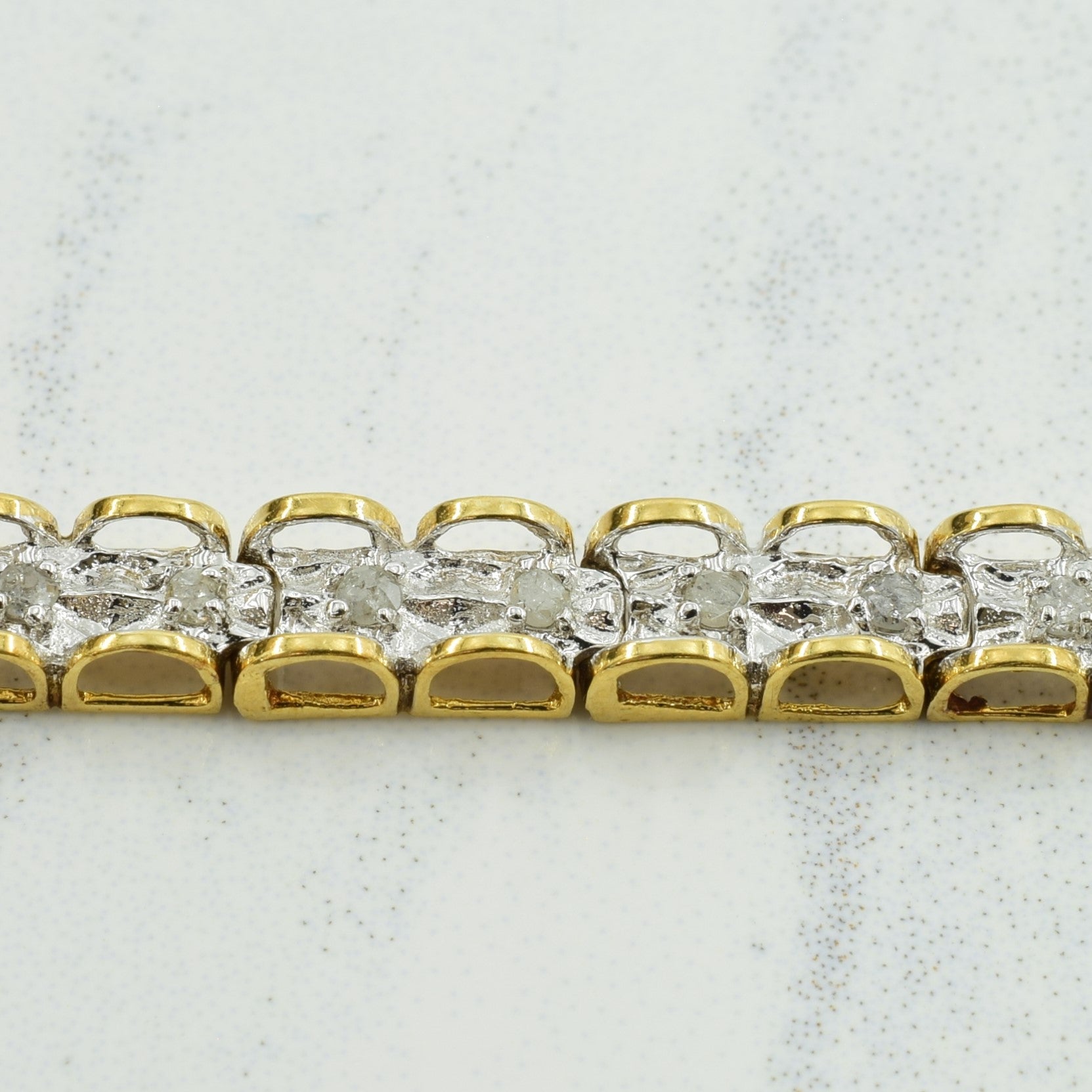10k Yellow Gold Diamond Tennis Bracelet | 0.33ctw | 7