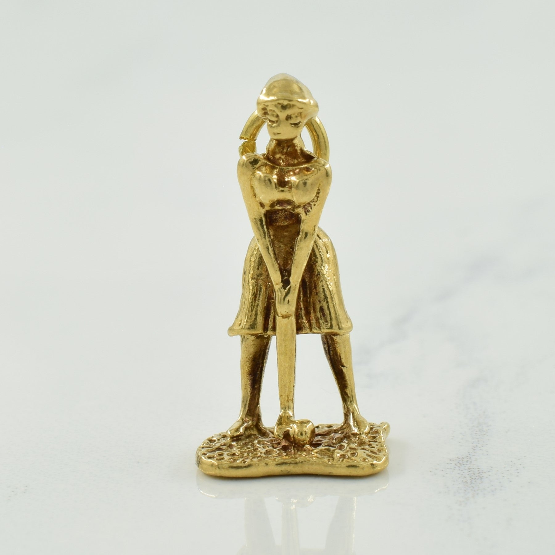 10k Yellow Gold Golfer Charm |