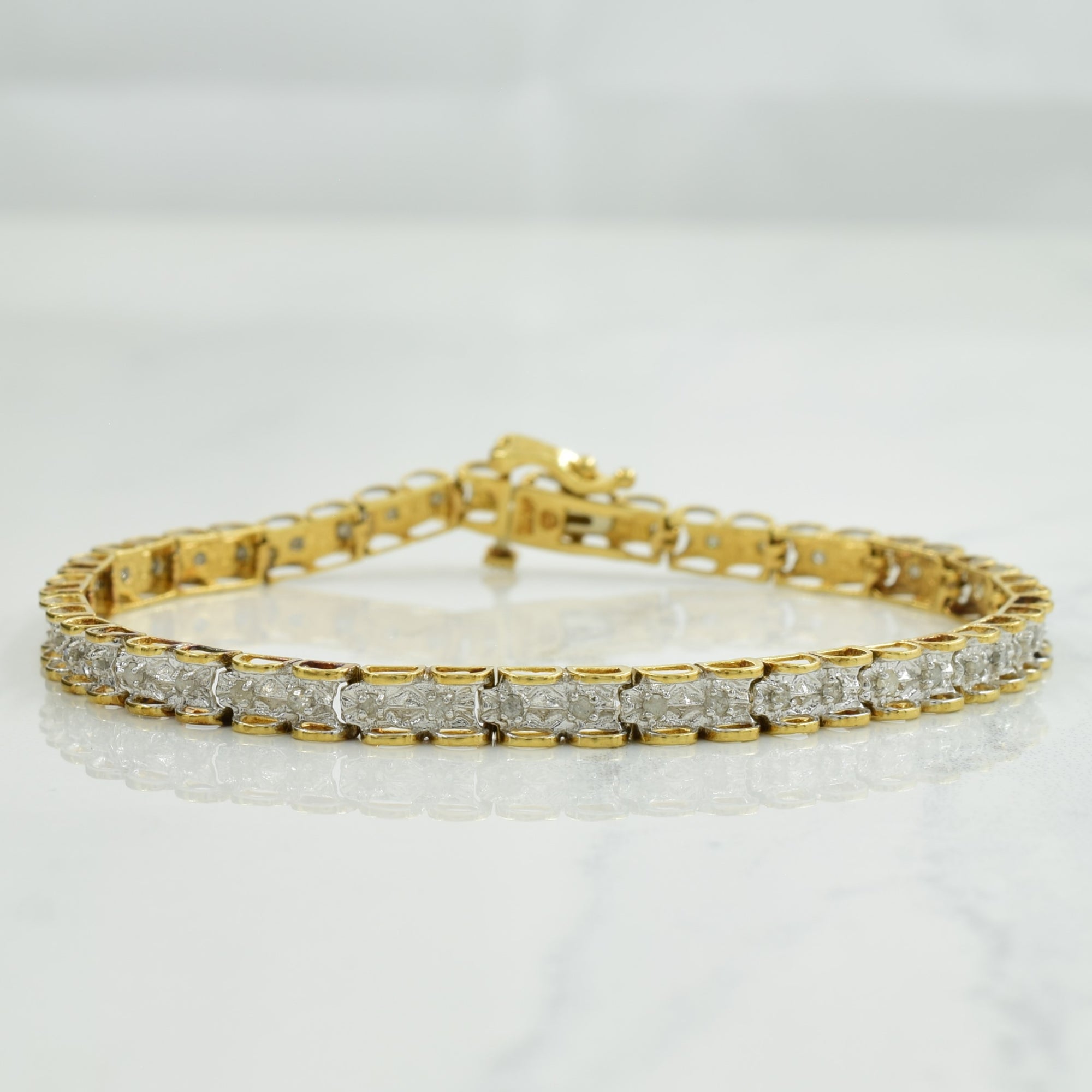 8 Inch 10K White Gold 2 1/4 Carat Diamond Tennis Bracelet | SuperJeweler