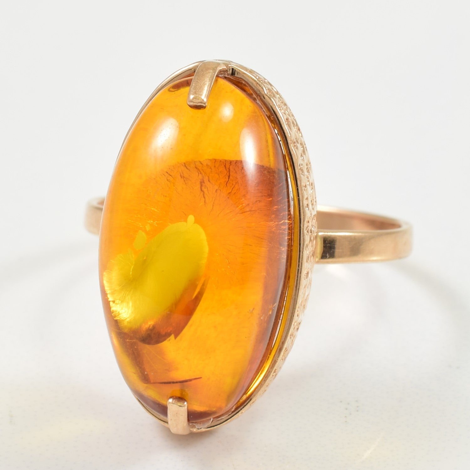 Amber cocktail clearance ring