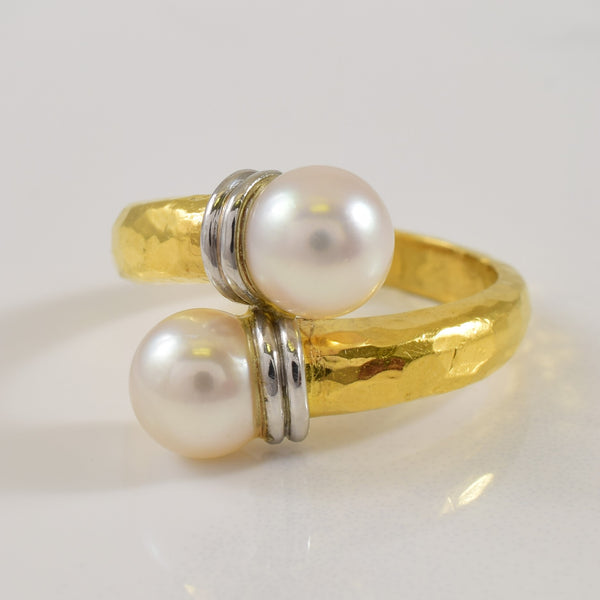 Pearl Bypass Ring | 5.70ctw | SZ 5.75 |