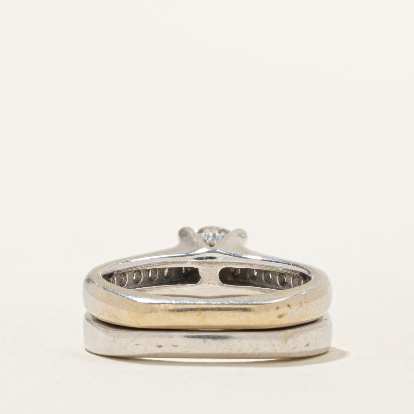 Channel Canadian Diamond Engagement Ring Set | 1.24 ctw, SZ 4.5 |