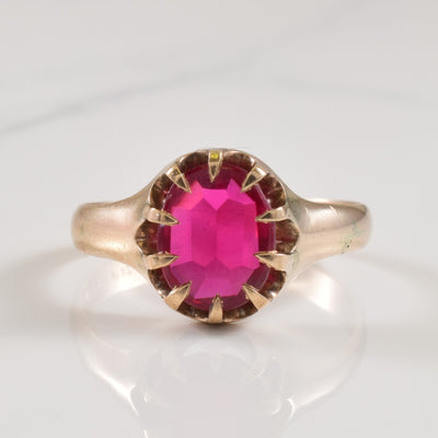 Synthetic Ruby Ring | 2.50ct | SZ 10.5 |