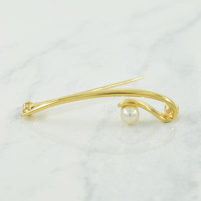 Cultured Pearl Brooch | 0.38ct |