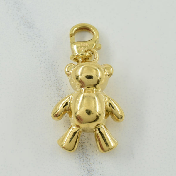 10k Yellow Gold Teddy Bear Charm |