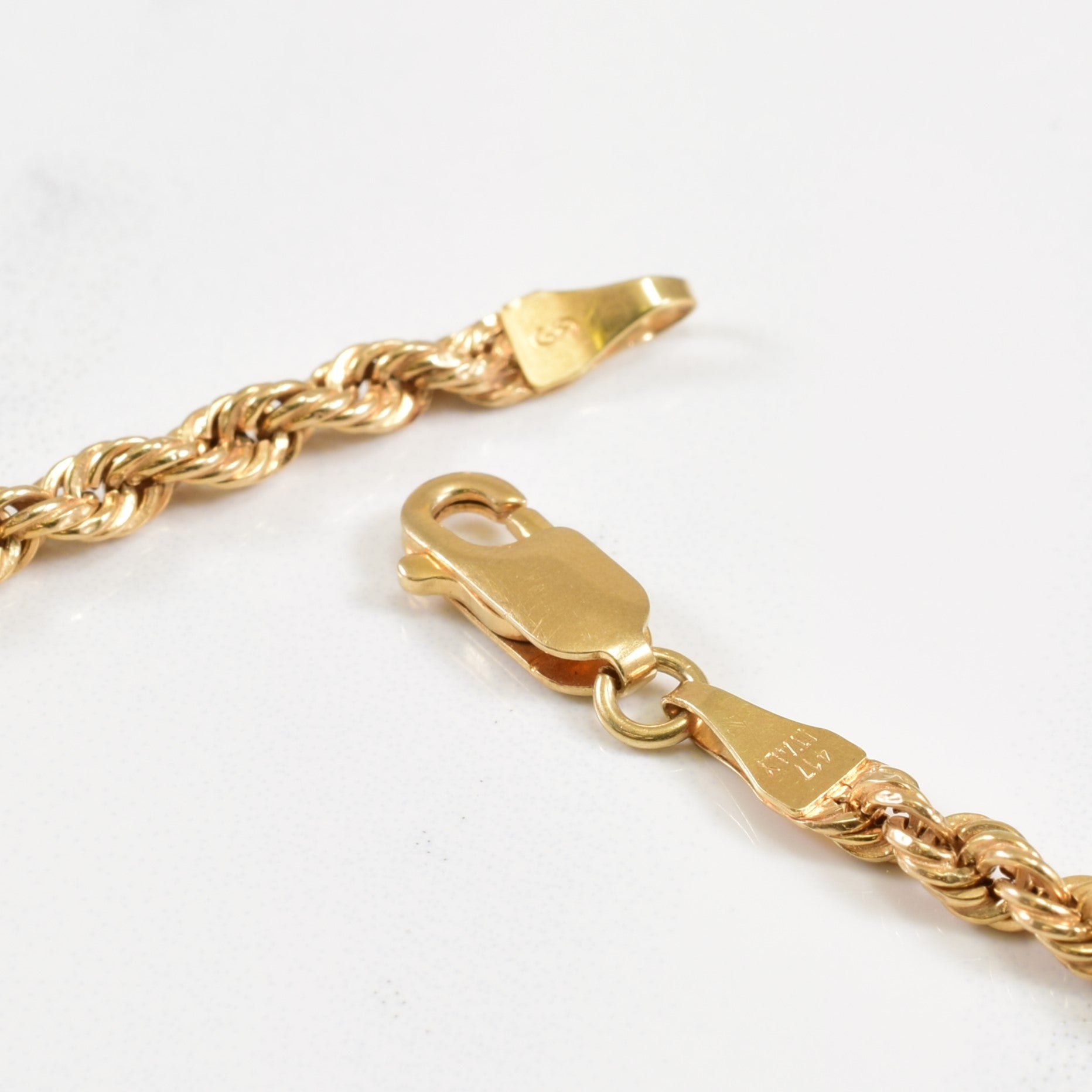 10k Yellow Gold Rope Chain | 19.50