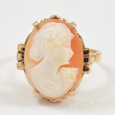 Cameo Shell Cocktail Ring | 6.00ct | SZ 8.5 |