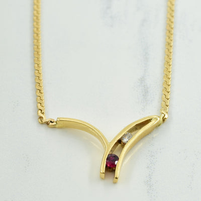 Ruby & Diamond Bracelet | 0.04ct, 0.03ct | 7.25