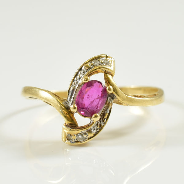 Ruby & Diamond Ring | 0.26ct, 0.02ctw | SZ 7 |