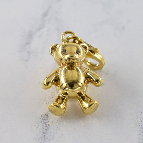 10k Yellow Gold Teddy Bear Charm |