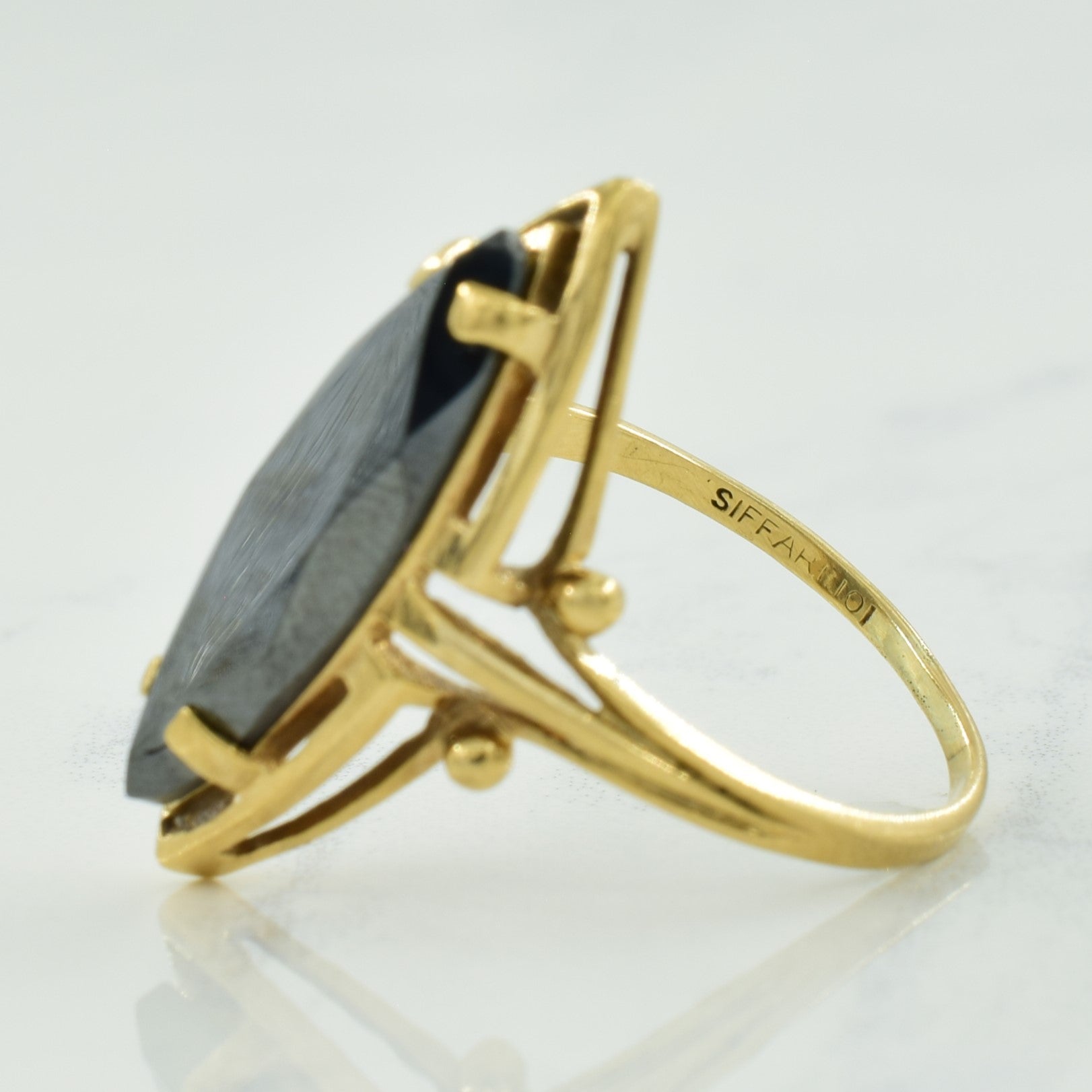 Marquise Hematite Ring | 2.70ct | SZ 7.5 |