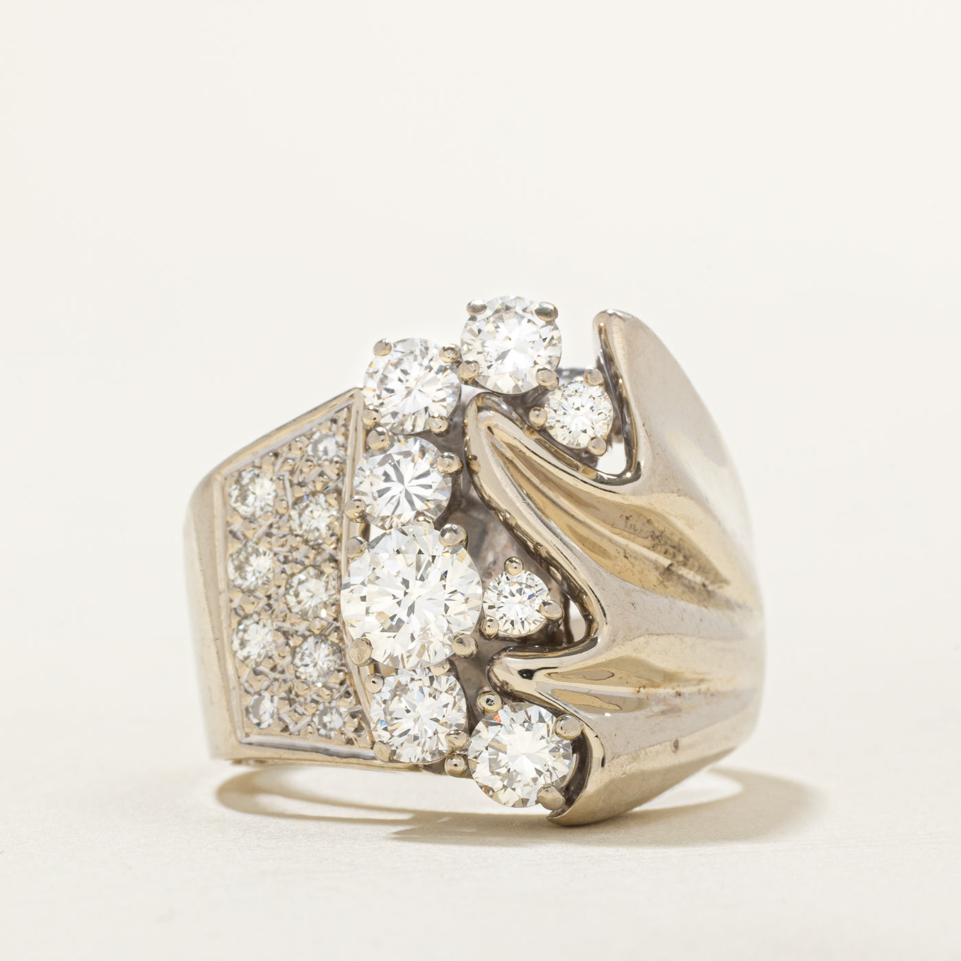 Heavy Diamond Cluster Ring | 2.18 ctw, SZ 9.25 |