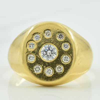Flush Set Diamond Ring | 0.43ctw | SZ 10 |