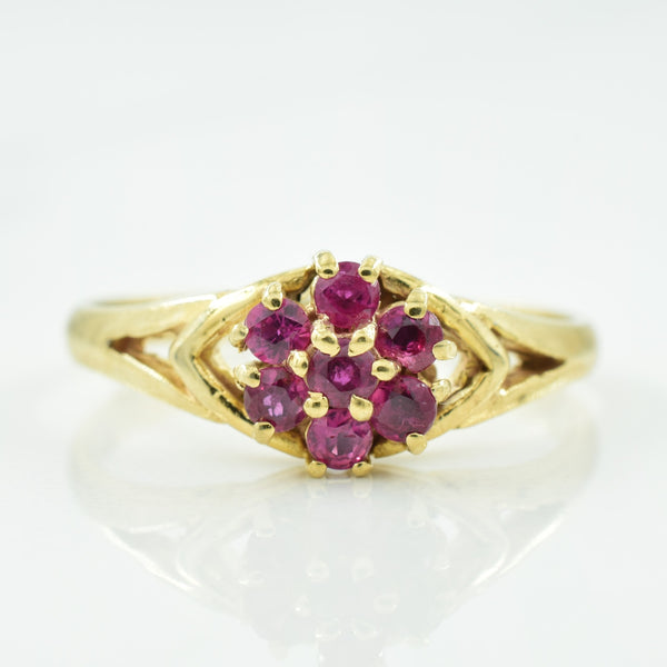 Cluster Set Ruby Ring | 0.35ctw | SZ 7.5 |