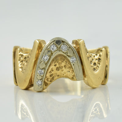 Hill & Valley diamond Ring | 0.05ctw | SZ 6.75 |