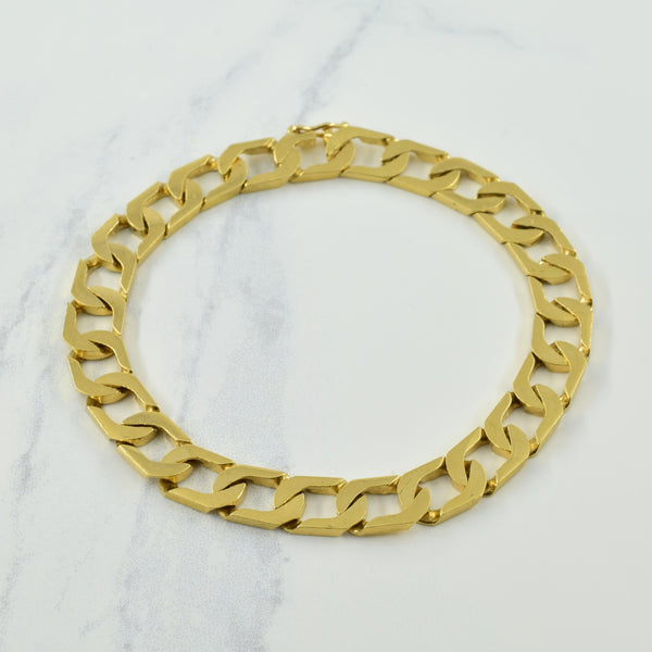 10k Yellow Gold Cuban Link Bracelet | 8.75