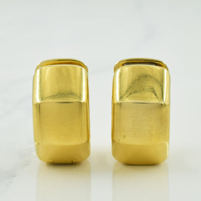 Italian 18k Yellow Gold Huggie Earrings |