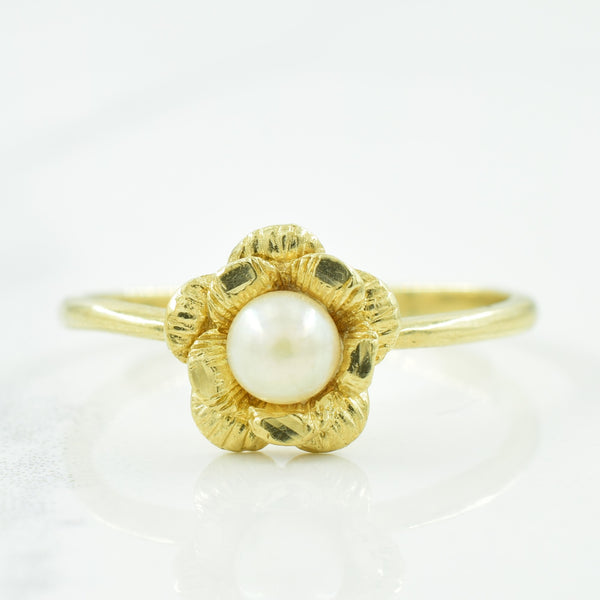 Pearl Flower Ring | 0.50ct | SZ 6.75 |