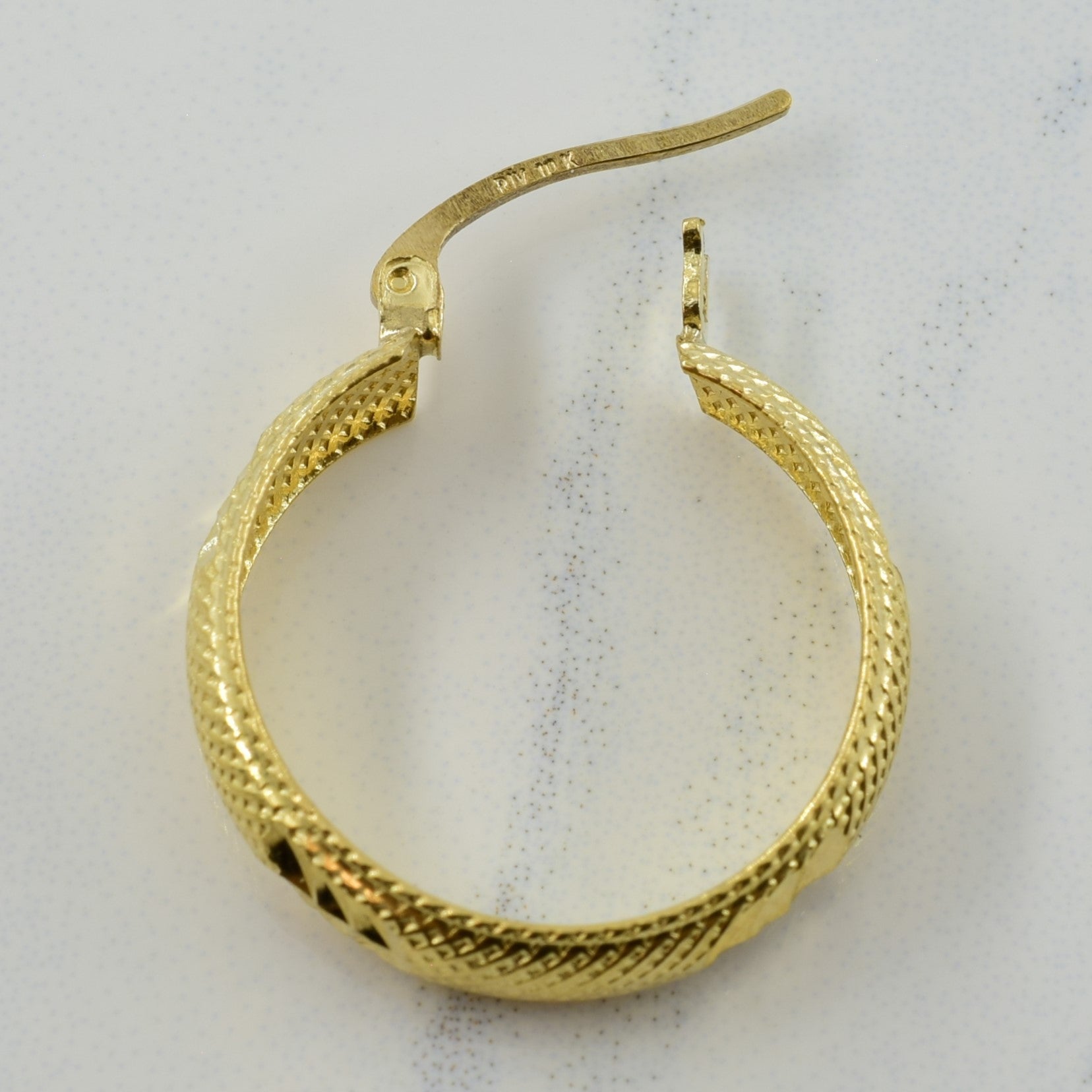 Boucles d'oreilles créoles en or jaune 10 carats | 