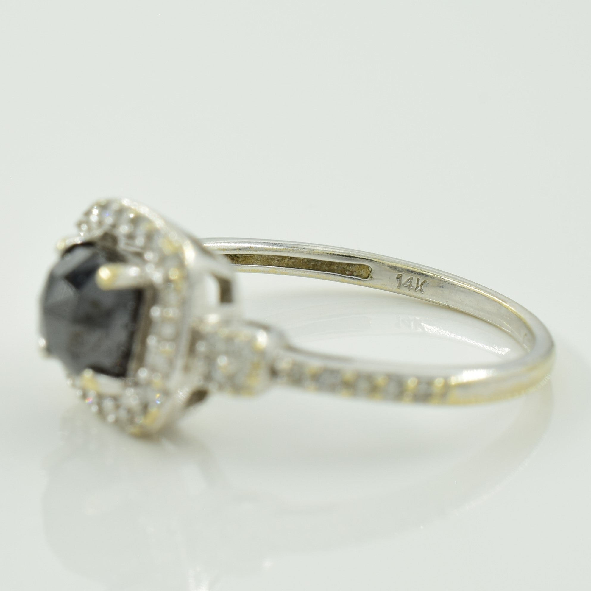 Black & Natural Diamond Ring | 0.60ct, 0.19ctw | SZ 5.25 |
