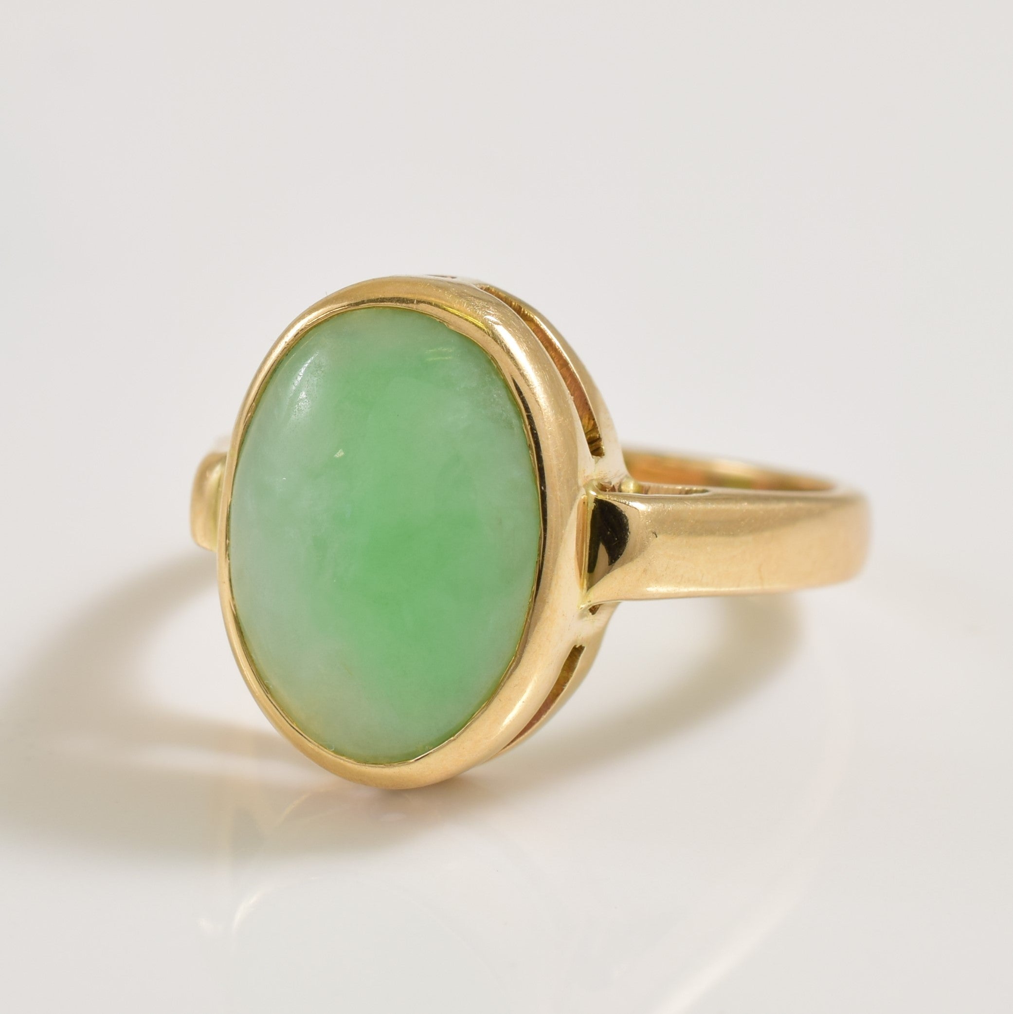 Bague cocktail en jadéite | 2,30 ct | Taille 5 | 