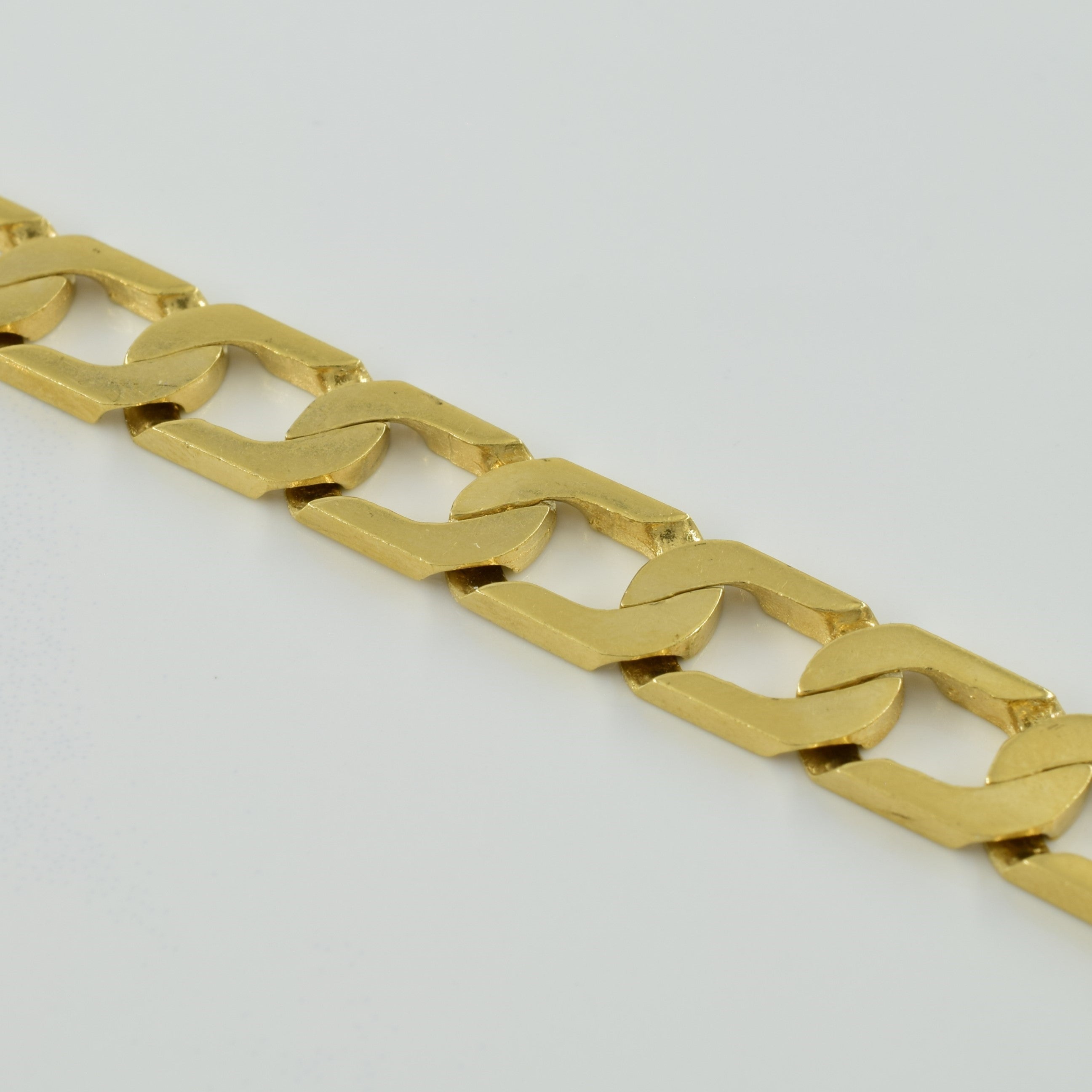 Bracelet à maillons cubains en or jaune 10 carats | 8,75" | 