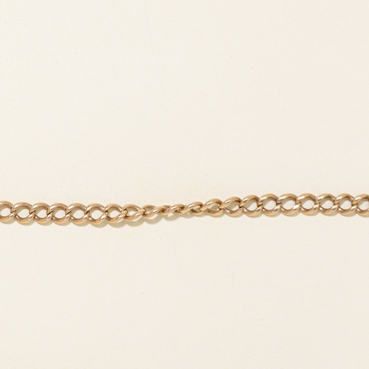 'Birks' Yellow Gold Curb Link Watch Chain | 61mm | 13"