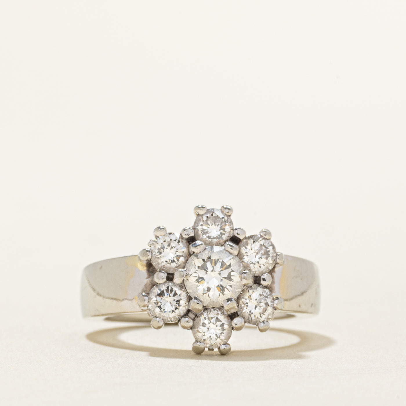 Cluster Diamond Engagement Ring | 1.51 ctw, SZ 4.75 |