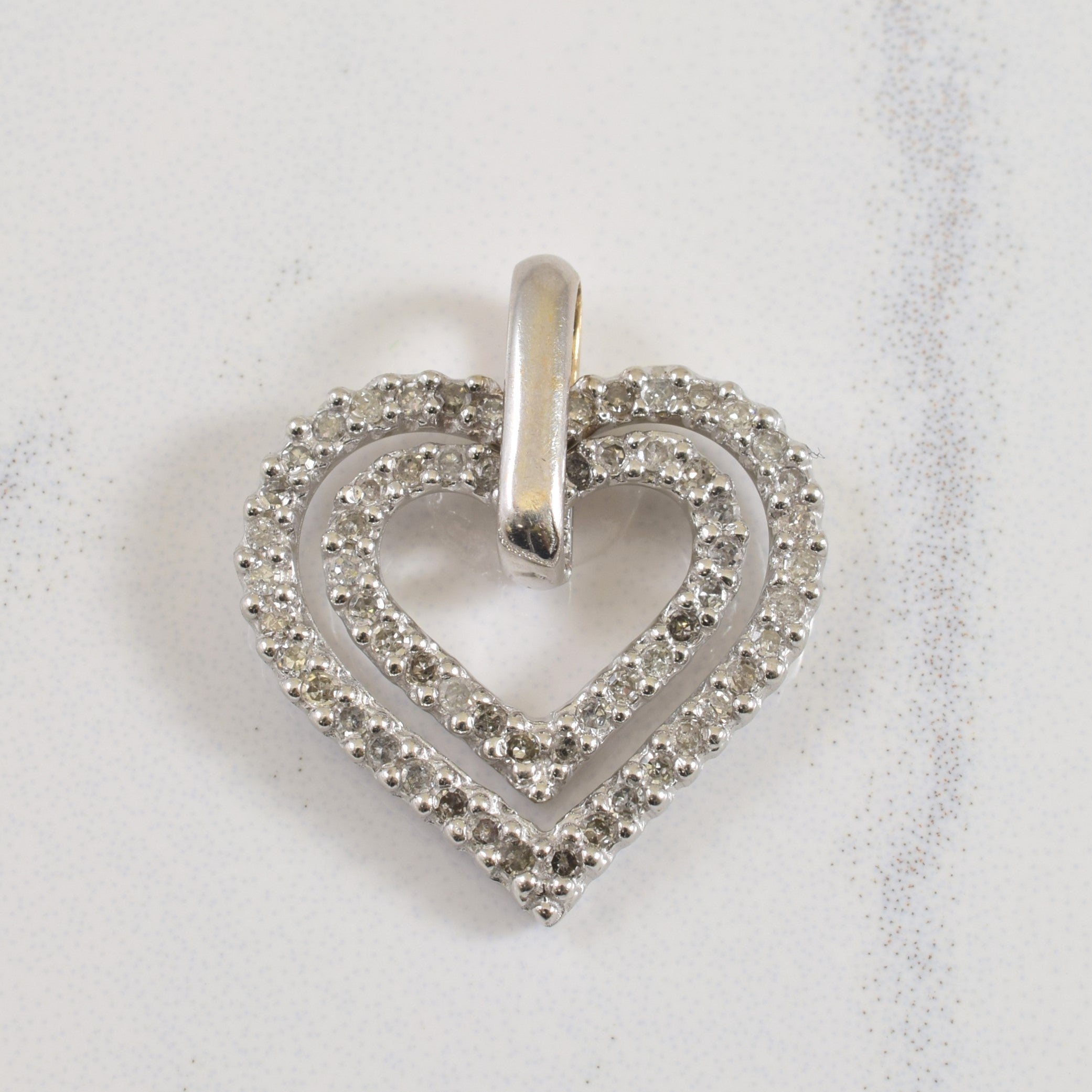Dual Heart Diamond Pendant | 0.20ctw |