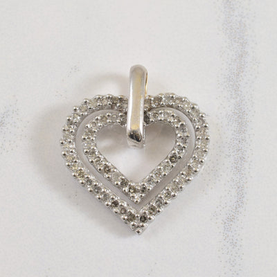 Dual Heart Diamond Pendant | 0.20ctw |