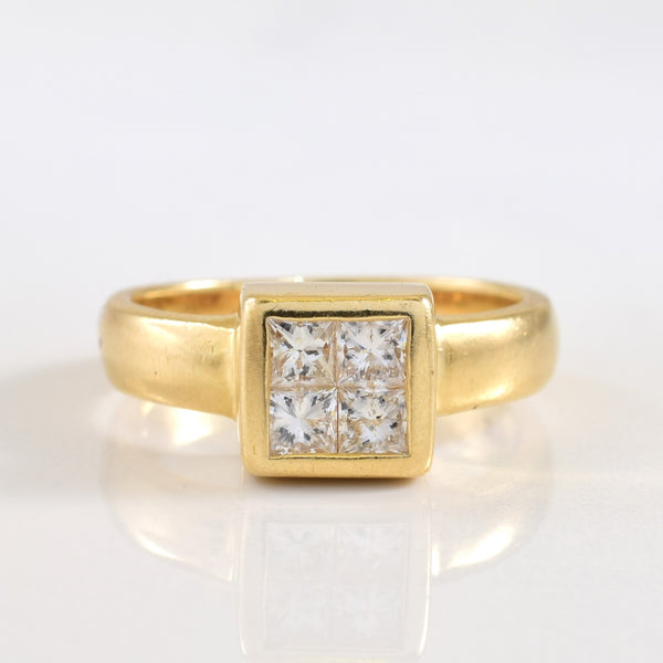 Four Stone Princess Cut Diamond Ring | 0.56ctw | SZ 6 |