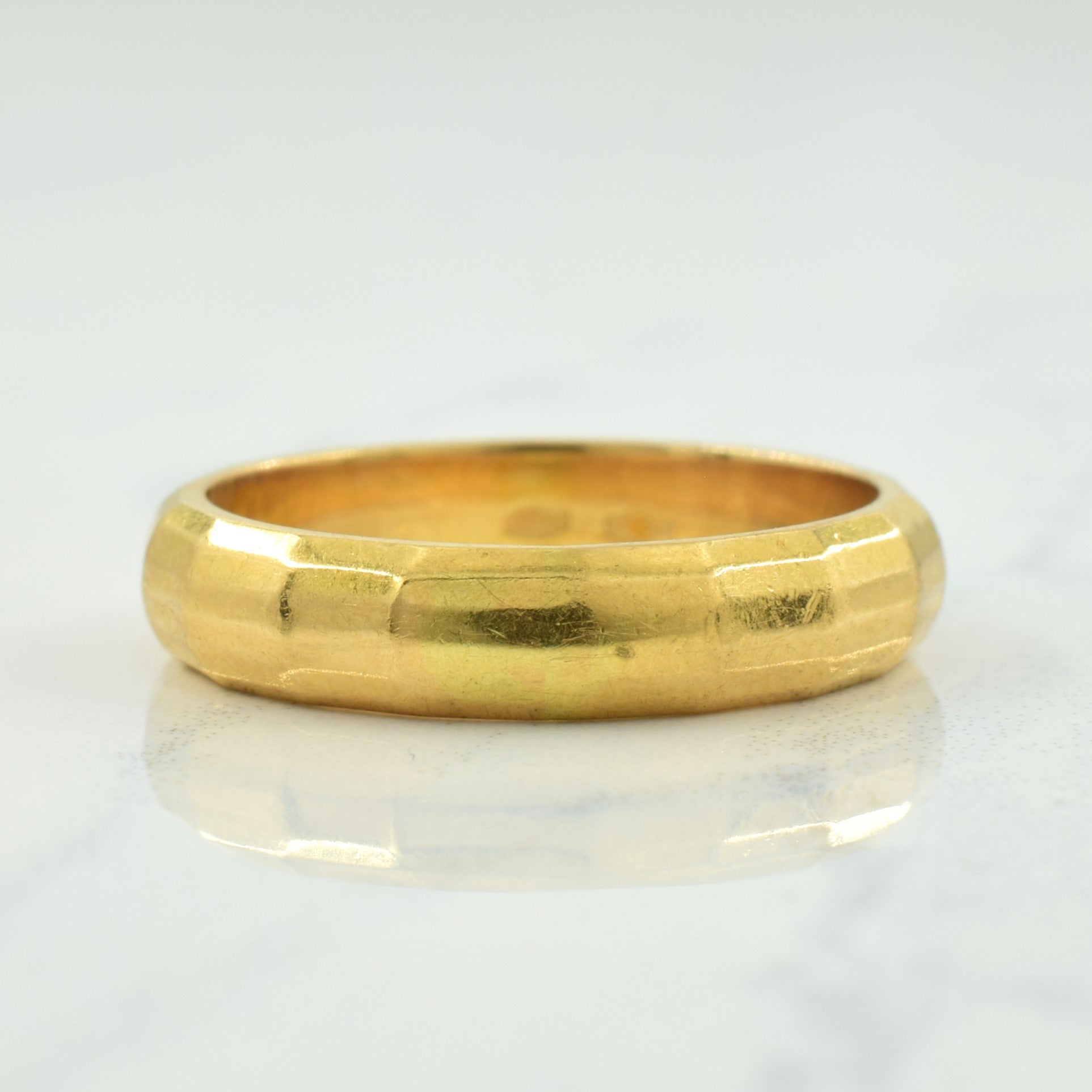 18k Vintage Italian Yellow Gold Band | SZ 7.5 |