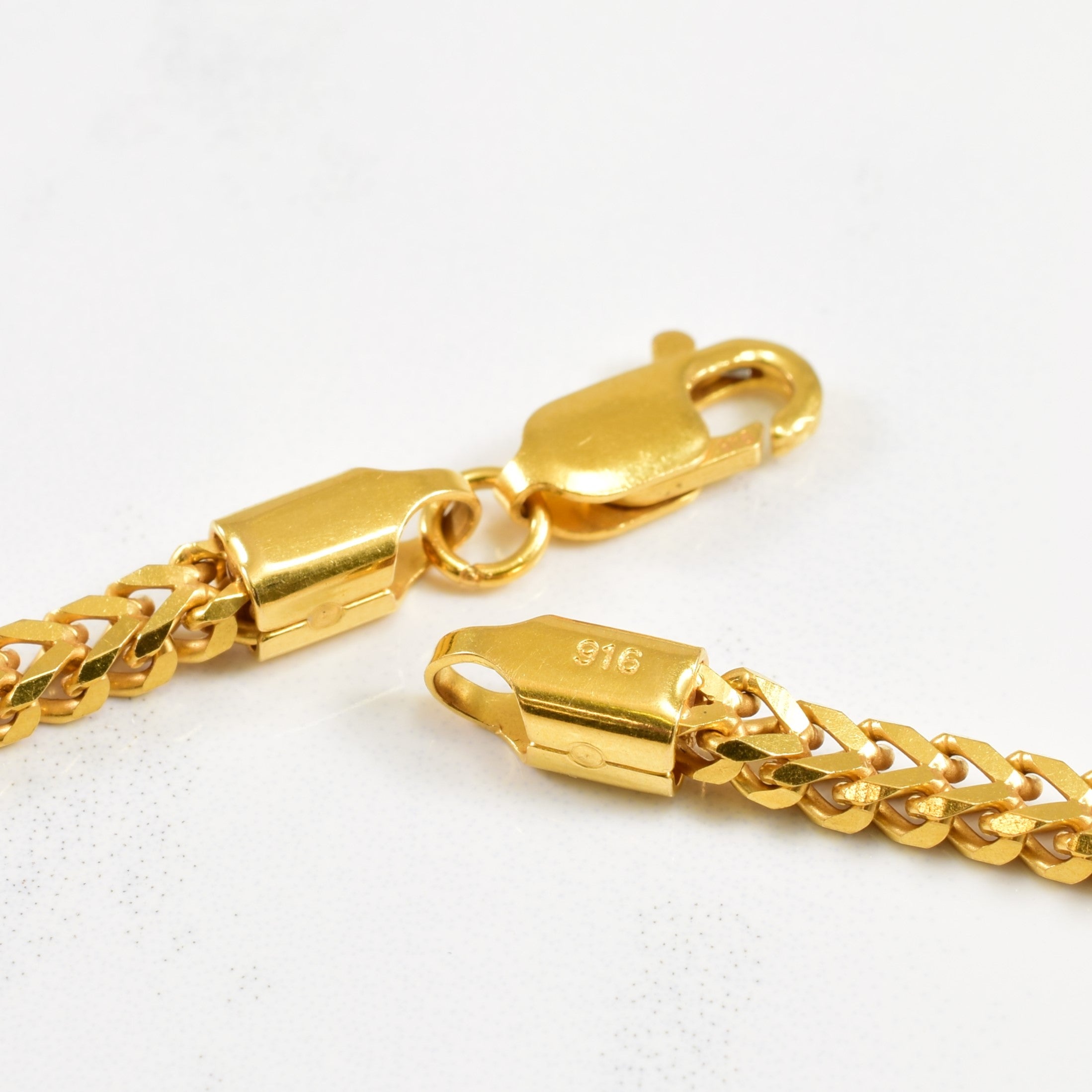 22k Yellow Gold Foxtail Chain | 19" |