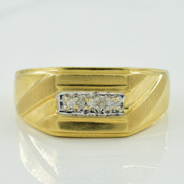 Pave Set Diamond Ring | 0.02ctw | SZ 11.50 |