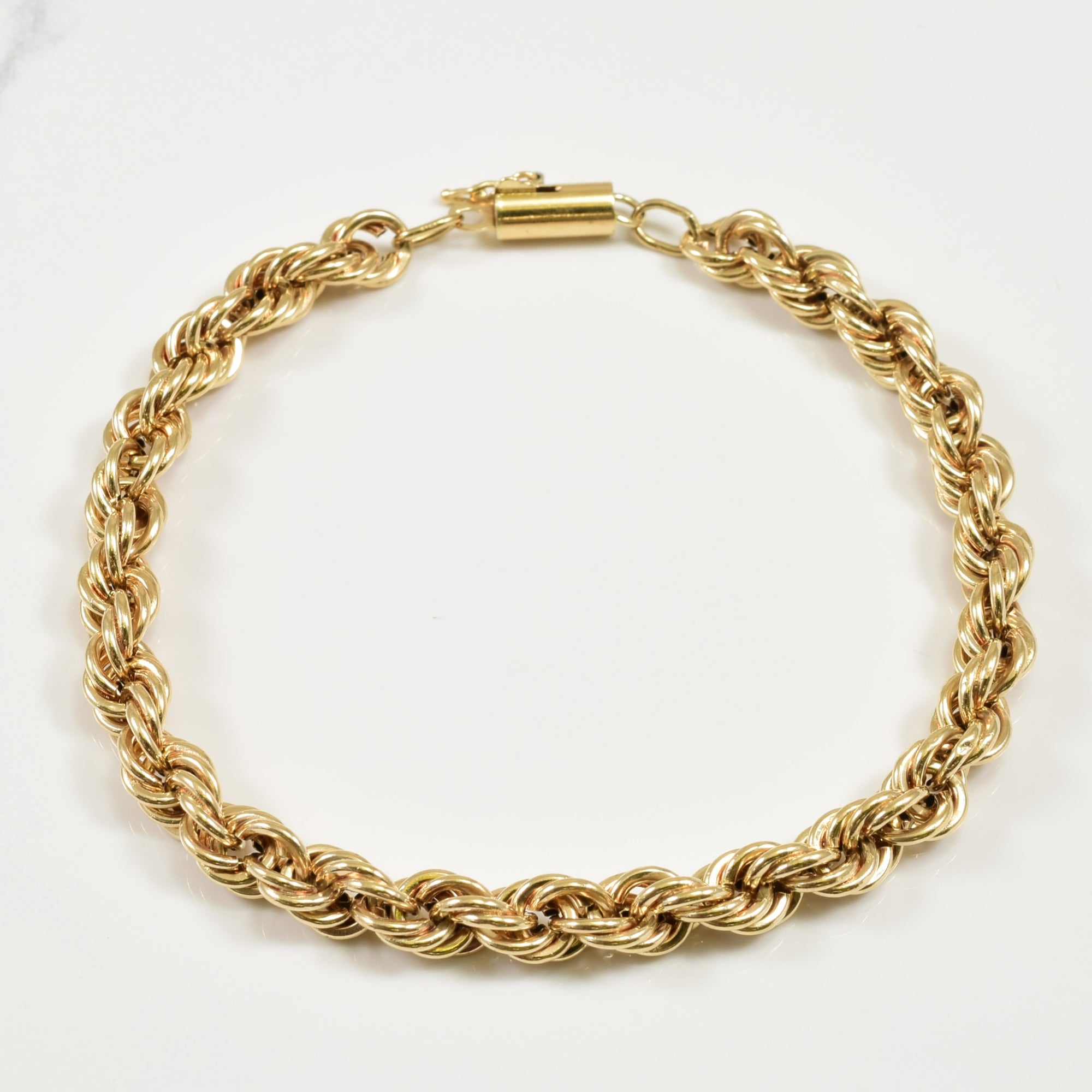 Real 10k Yellow Gold Rope Bracelet 8 mm 8 Inch Lobster Men On Sale Free  Shippin | eBay