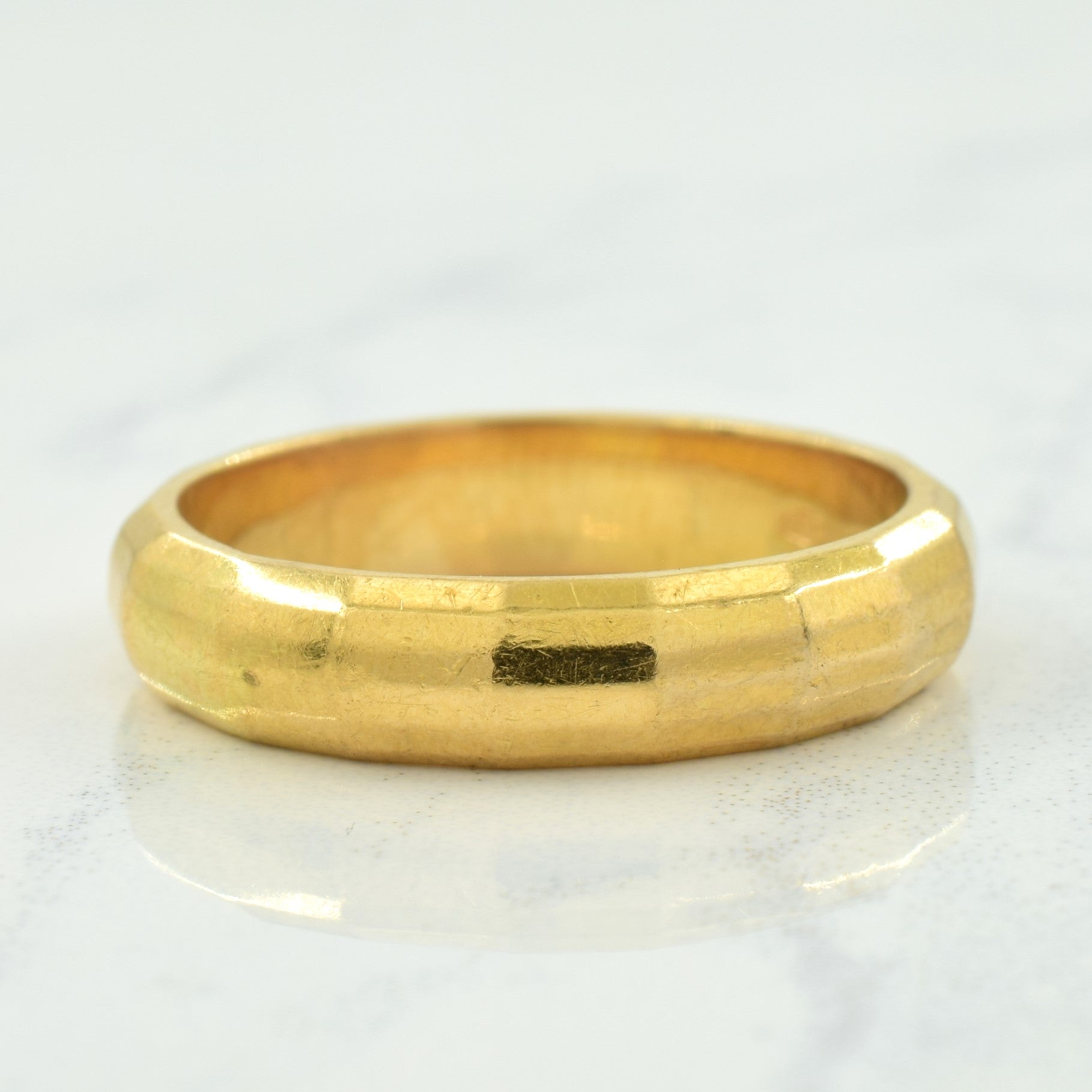18k Vintage Italian Yellow Gold Band | SZ 7.5 |