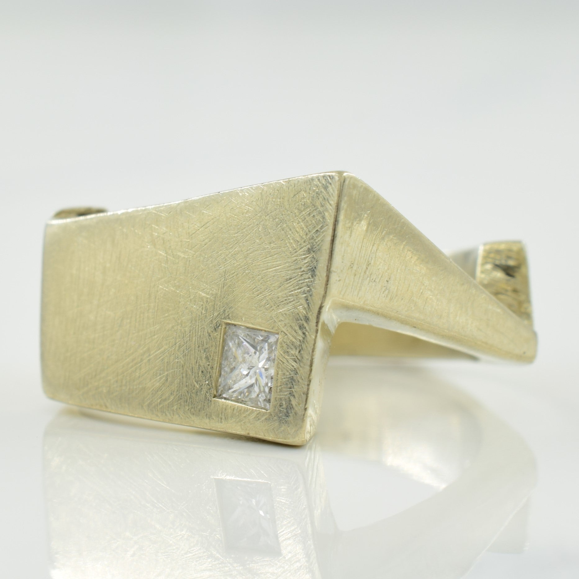 Bague abstraite en diamant | 0,19 ct | Taille 5,5 | 