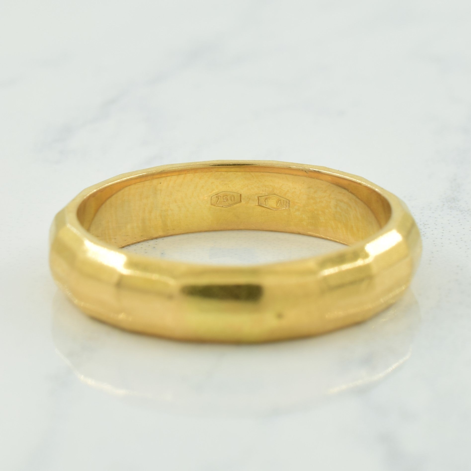 18k Vintage Italian Yellow Gold Band | SZ 7.5 |