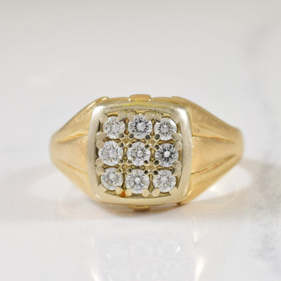 Pave Set Diamond Ring | 0.45ctw | SZ 10.75 |