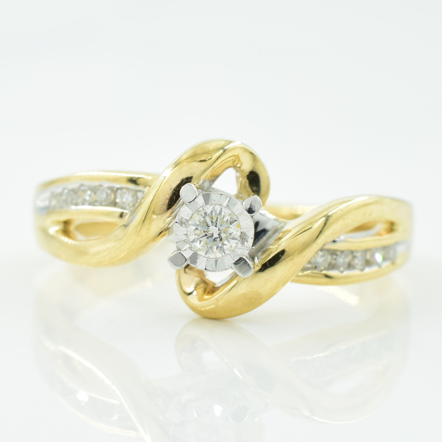 Diamond Bypass Ring | 0.10ctw | SZ 6.25 |