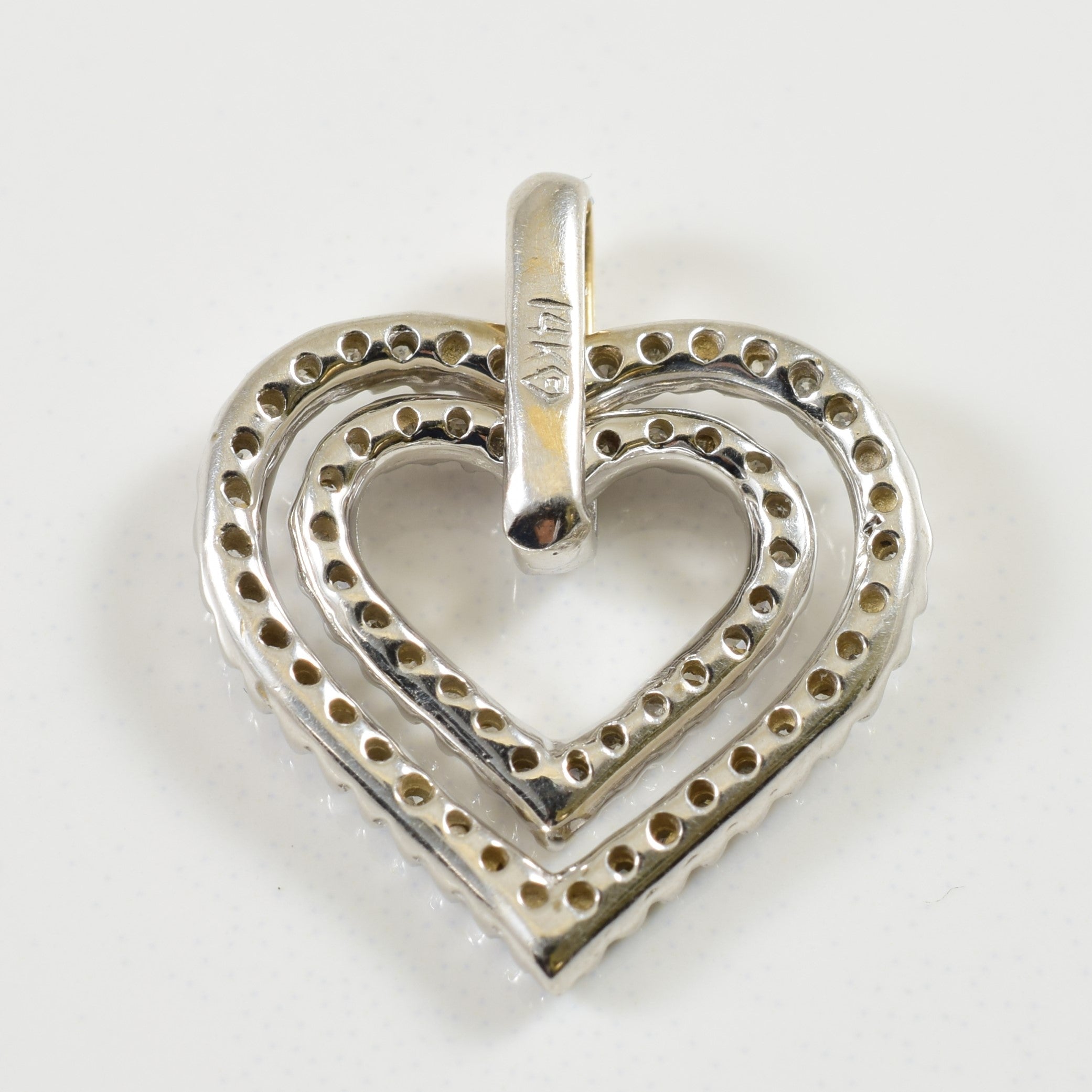 Dual Heart Diamond Pendant | 0.20ctw |