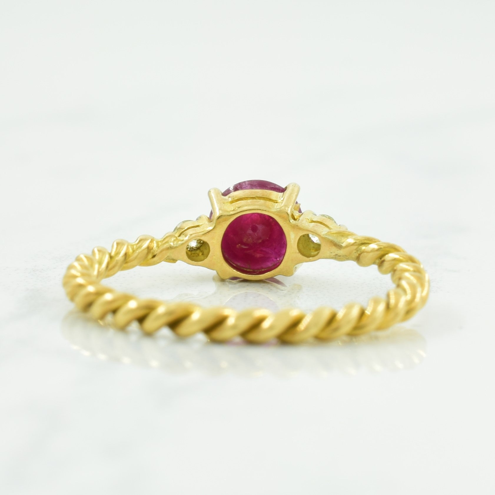 Ruby & Diamond Ring | 0.65ct, 0.04ctw | SZ 3.5 |