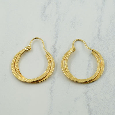 10k Yellow Gold Hoop Earrings |