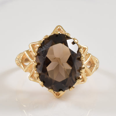 Smoky Quartz Cocktail Ring | 5.00ct | SZ 5.75 |