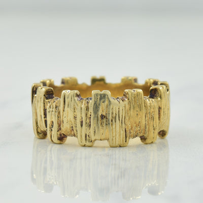 10k Yellow Gold Textured Ring | SZ 6.25 |